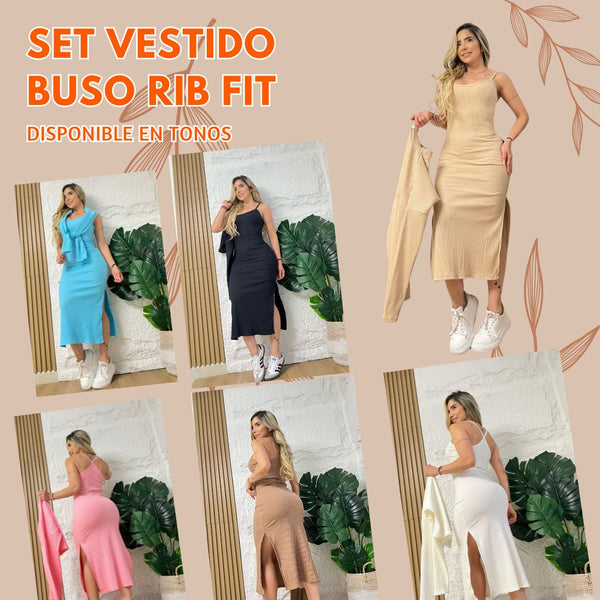 Set Vestido Buso Rib Fit™ 🌸