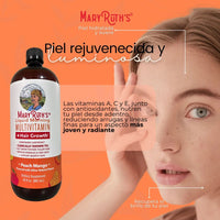 Multivitamínico Líquido MaryRuth’s x 887 ml – Cabello y Piel Radiante 🍑💆♀️