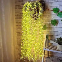 Guirnalda Enredadera con Luz LED y Panel Solar: ¡Magia Natural y Luz sin Gastar! ✨