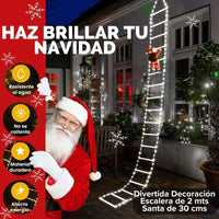Noel Lights™ - Escalera Navideña con Papá Noel 🎅🎄