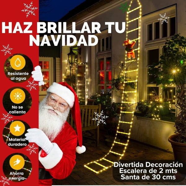 Noel Lights™ - Escalera Navideña con Papá Noel 🎅🎄