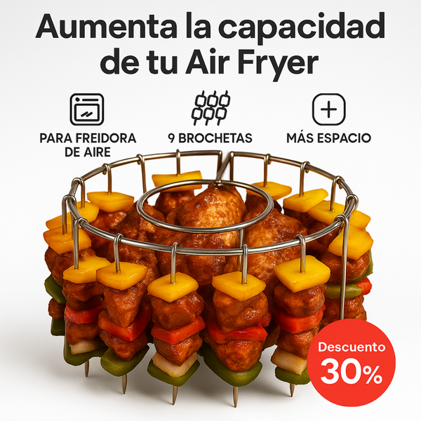 Parrilla Saludable AirChef™ – Menos grasa, más vida 🌱