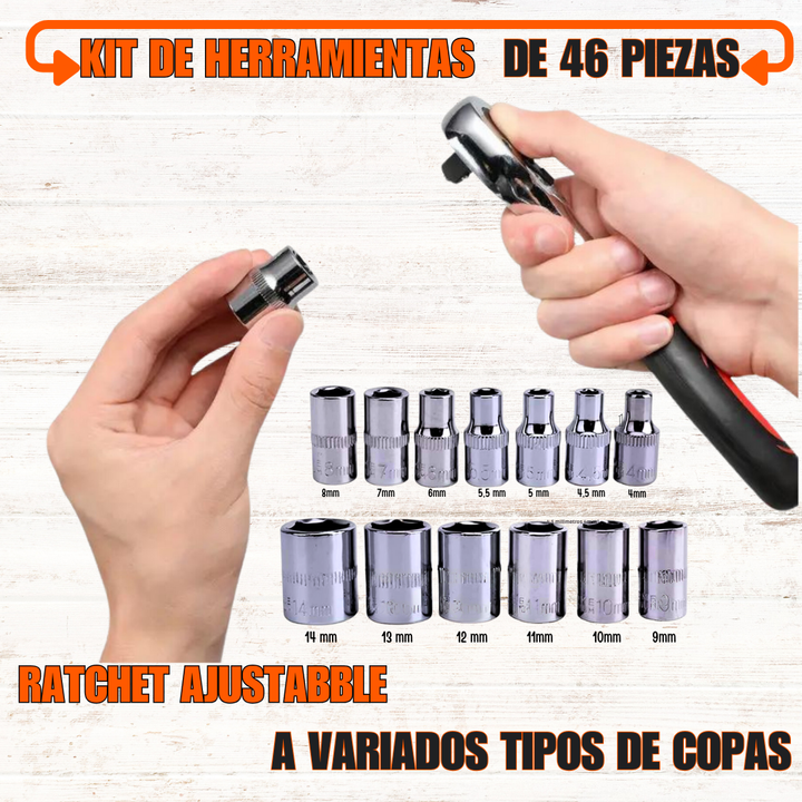 KIT DE HERRAMIENTAS DE 46 PIEZAS 🛠️