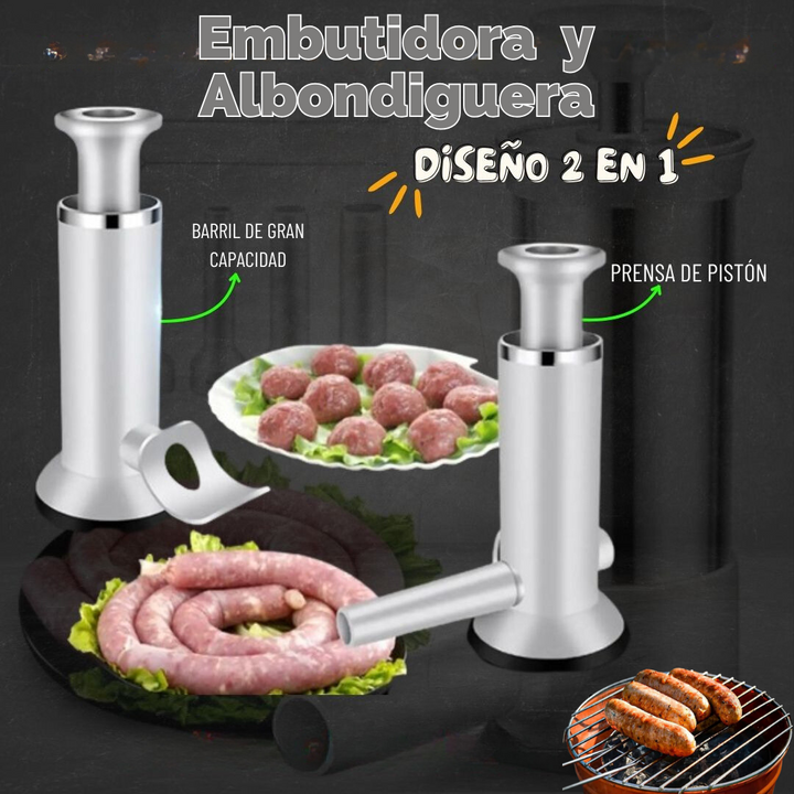 EMBUTIDORA PARA RELLENAS, CHORIZOS, ALBÓNDIGAS Y SIMILARES 🍗🥩