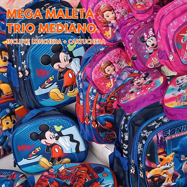 Mega Maleta Trio Mediano🎒📓