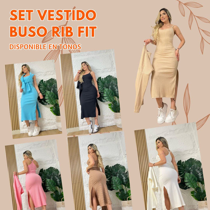 Set Vestido Buso Rib Fit™ 🌸