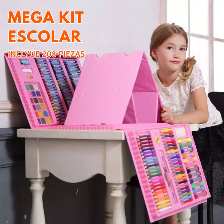 Mega Kit Escolar 208 piezas 🖊📓