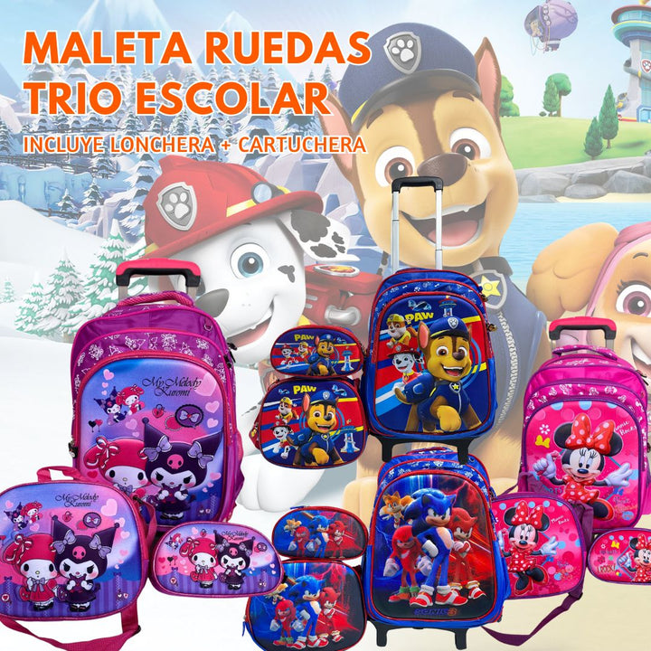 Maleta Con Ruedas en Trio Escolar 🎒😍