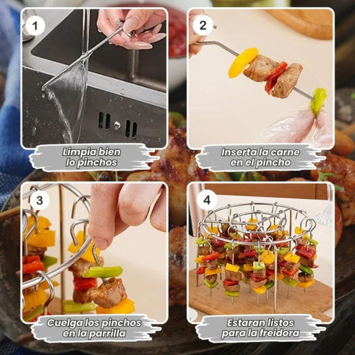 Parrilla Saludable AirChef™ – Menos grasa, más vida 🌱