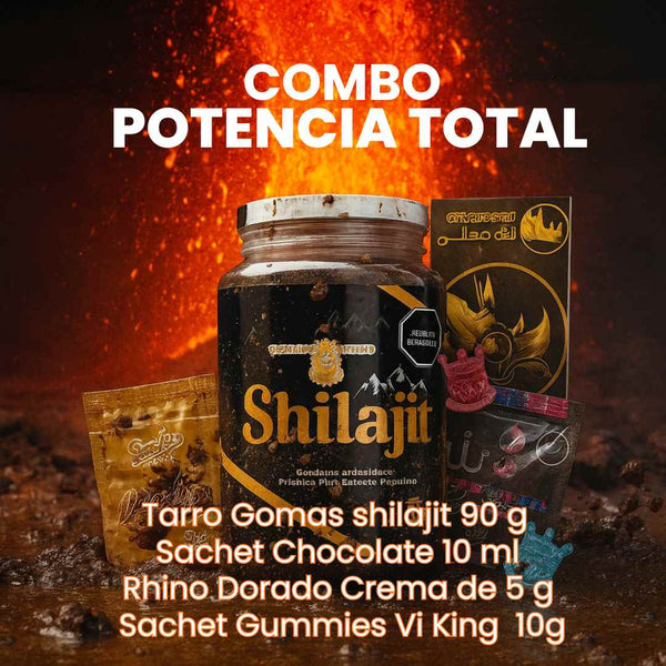 Shilajit + Rhino + Choco + Vi King – Energía, Potencia y Sabor en Cada Goma 💪🔥