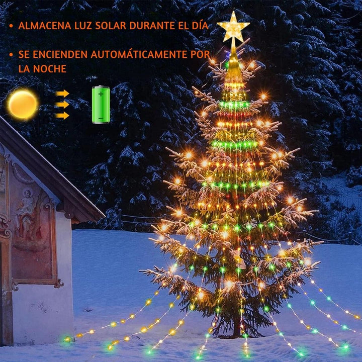 Cascada Estelar solar 2,20 metros🎄🌞