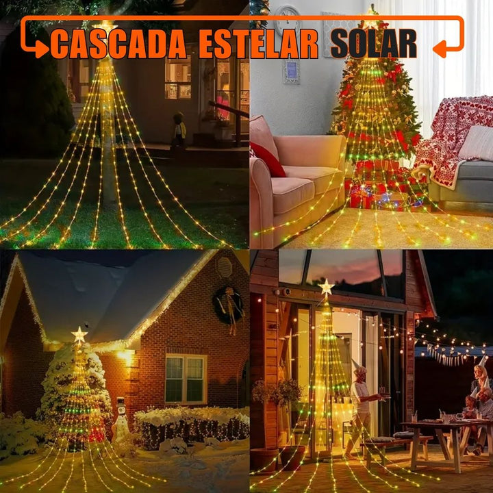 Cascada Estelar solar 2,20 metros🎄🌞