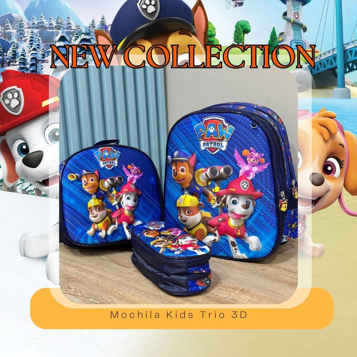 Mochila Escolar Kids Trio 3D 🎒