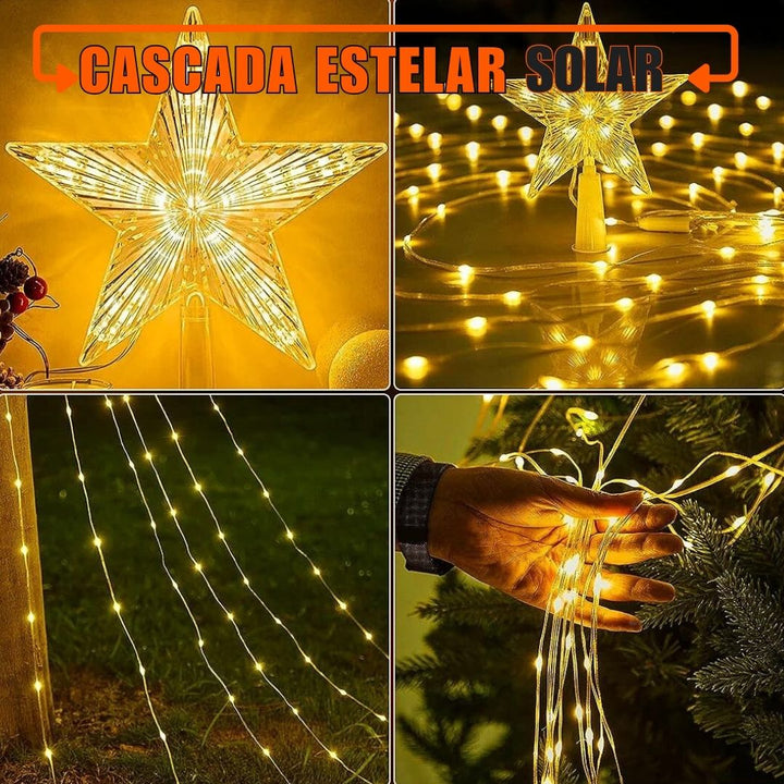 Cascada Estelar solar 2,20 metros🎄🌞