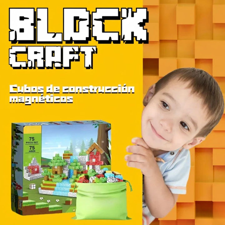 Block Craft™ - Bloques Magnéticos 75 Piezas😄✨