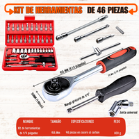 KIT DE HERRAMIENTAS DE 46 PIEZAS 🛠️