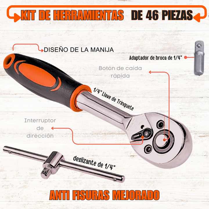 KIT DE HERRAMIENTAS DE 46 PIEZAS 🛠️