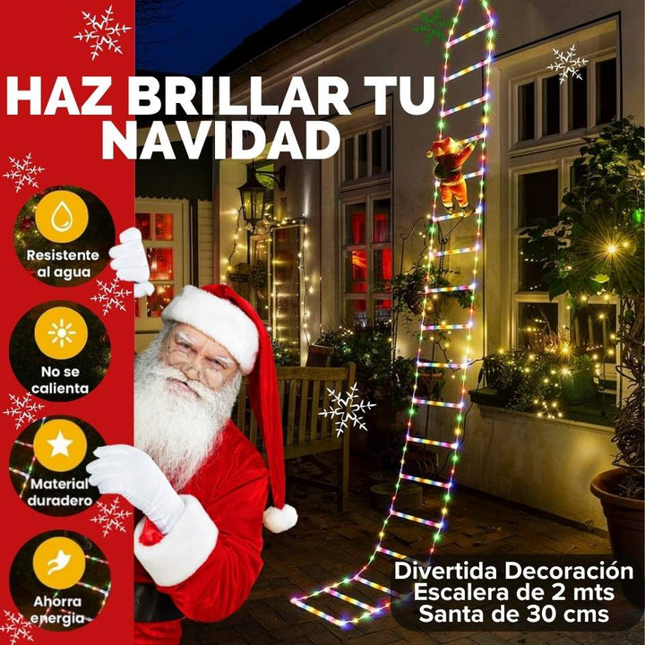 Noel Lights™ - Escalera Navideña con Papá Noel 🎅🎄