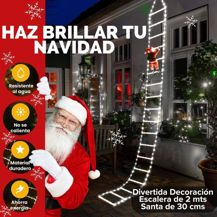 Noel Lights™ - Escalera Navideña con Papá Noel 🎅🎄
