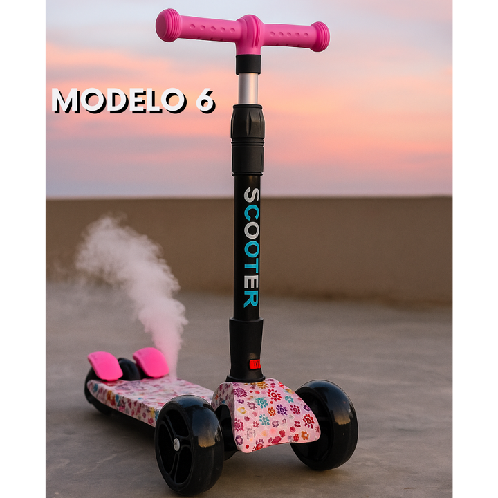 SCOOTER MÁGICO (vapor, luces LED y Bluetooth