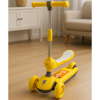 Scooter 3 en 1 (PATINETA + MONOPATIN + SILLA )  + luces en sus ruedas🛴😊