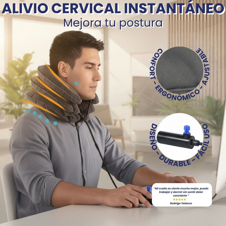 TractiRelax™ CUELLO INFLABLE – Alivio para Dolor Cervical 🤕✨