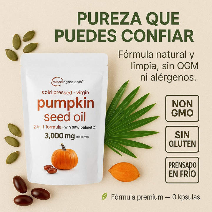 Capsulas de aceite semilla de calabaza🍃✨