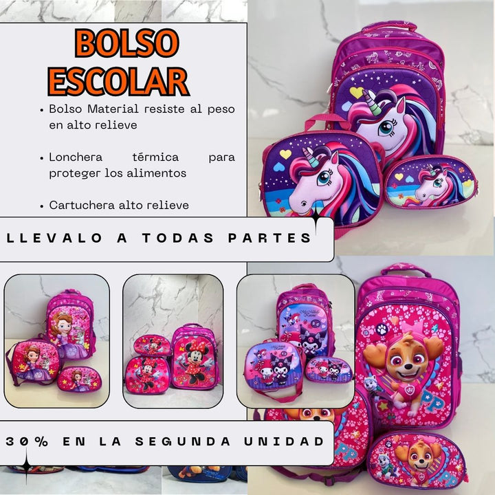 Mochila 3D Escolar Girl- TrioSport™